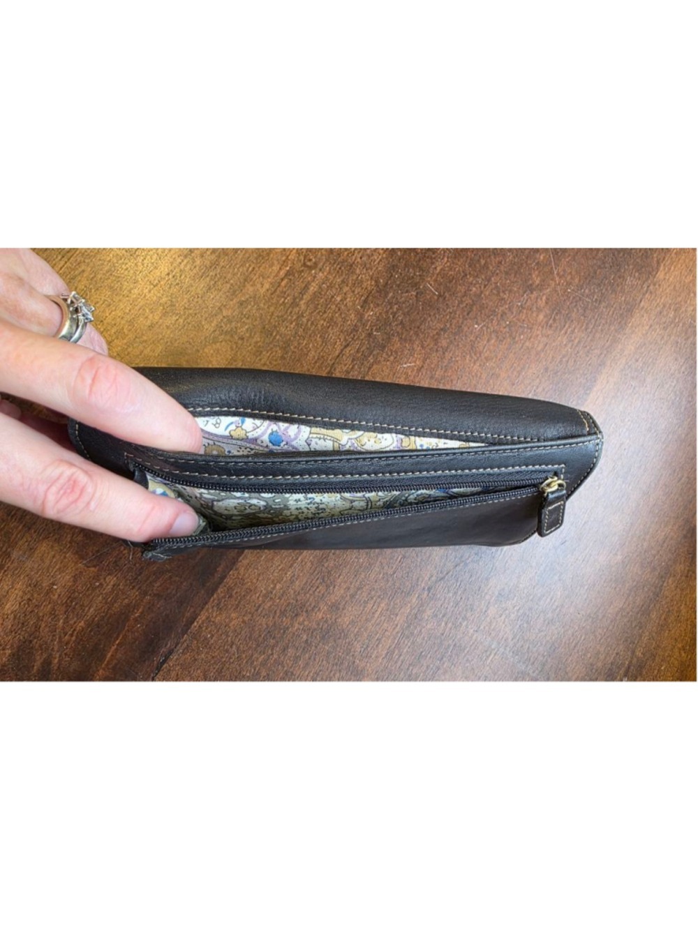 Women's Clarks Black Genuine Leather Wallet One Size - Picture 5 of 11